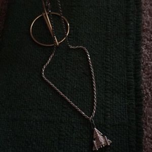 Silver chain with “take flight” pendant